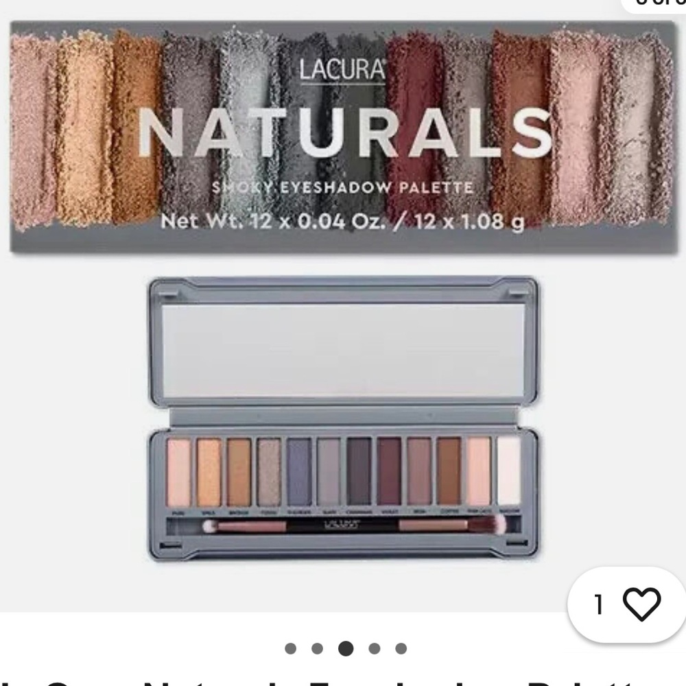 Lacura naturals smoky eyeshadow palette